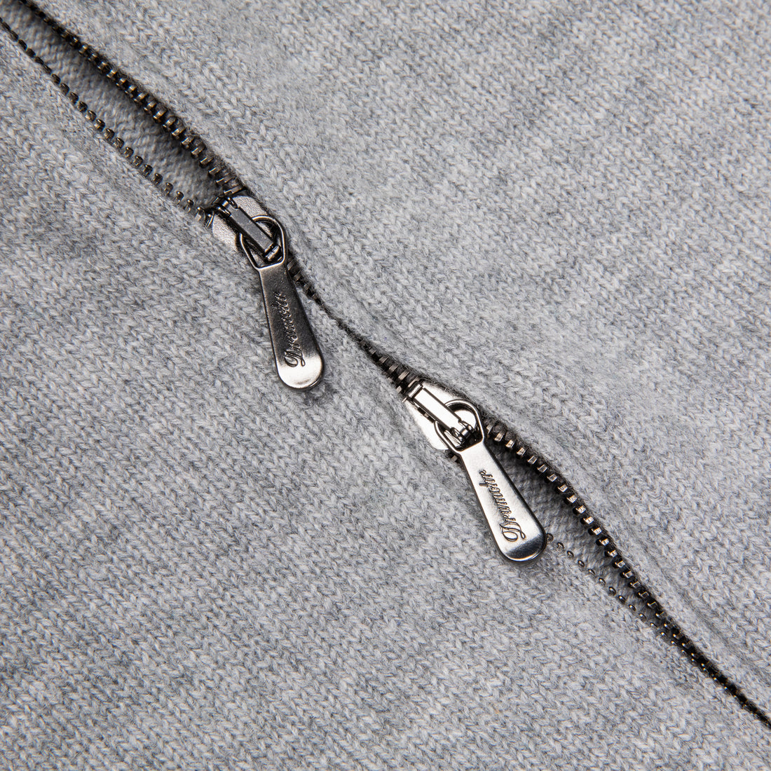 Drumohr Cashmere Lupo Full Zip Grigio Medio