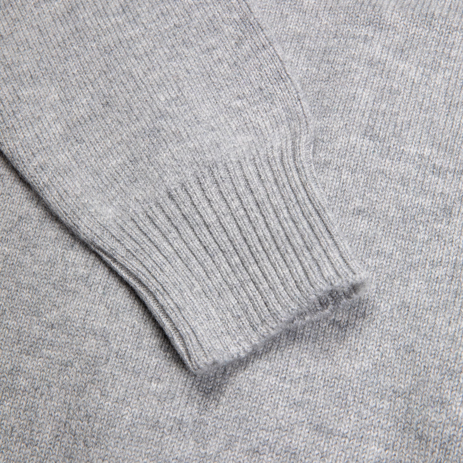 Drumohr Cashmere Lupo Full Zip Grigio Medio
