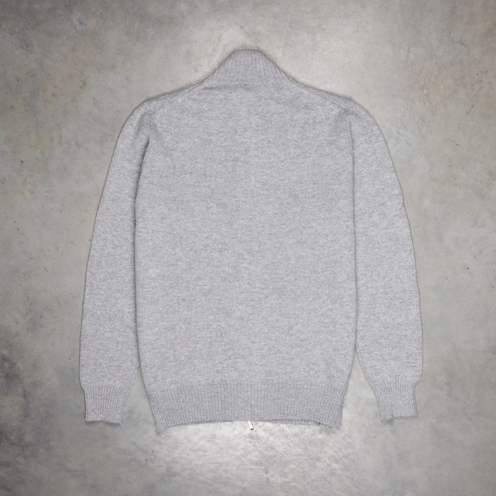 Drumohr Cashmere Lupo Full Zip Grigio Medio