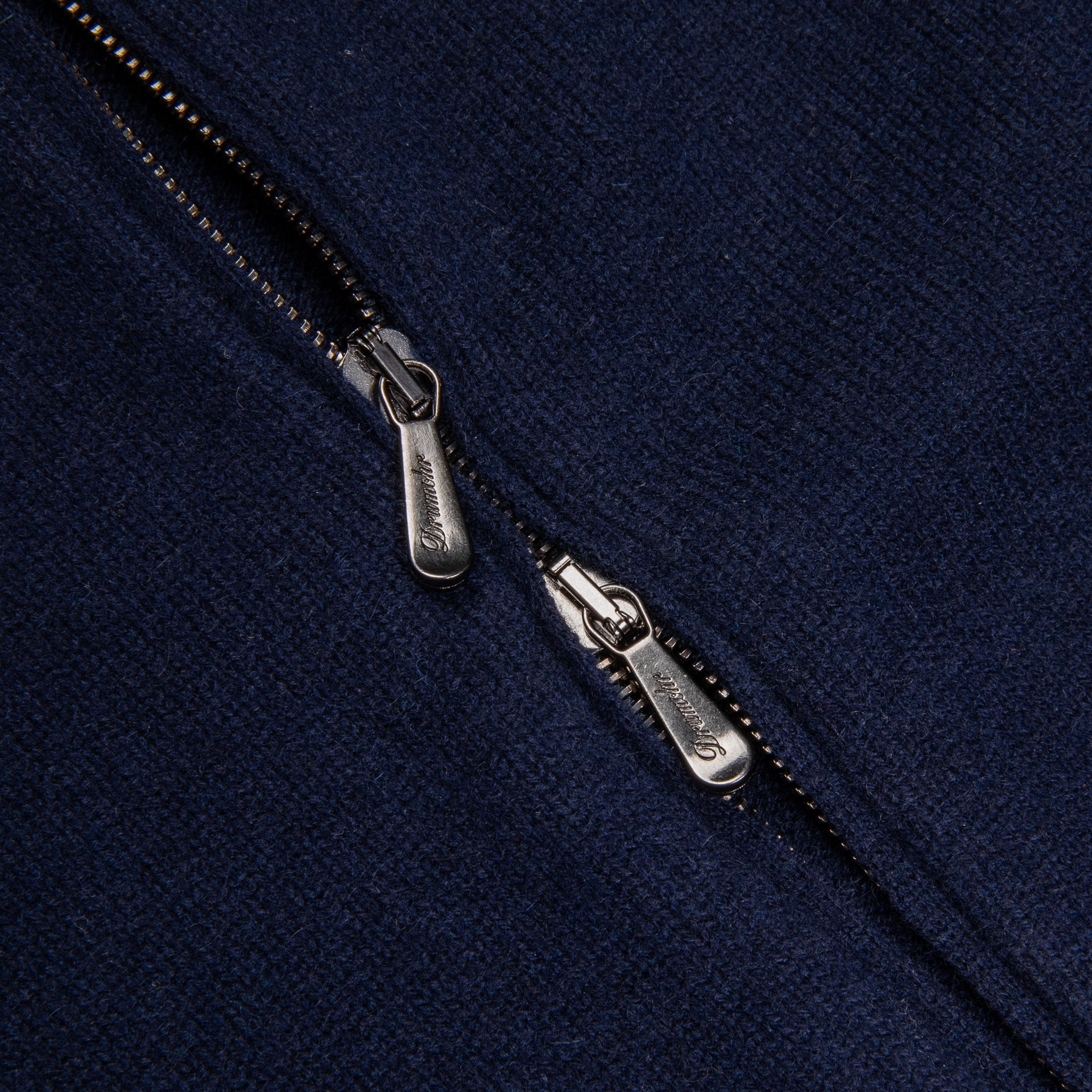 Drumohr Cashmere Lupo Full Zip Blu Notte