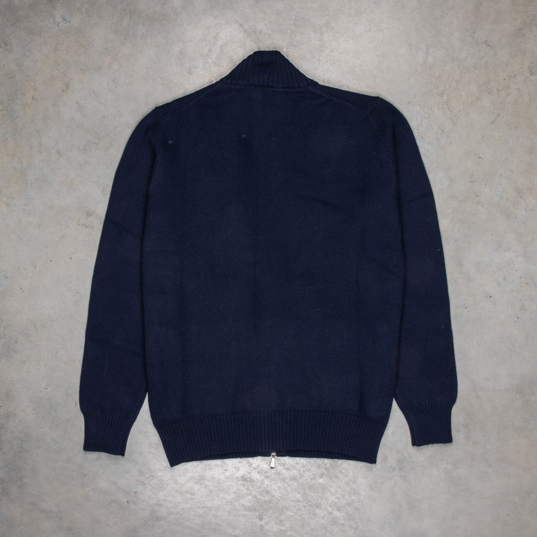 Drumohr Cashmere Lupo Full Zip Blu Notte