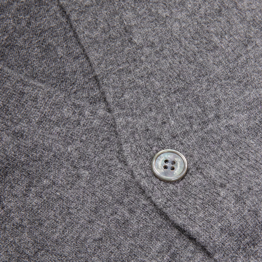 Drumohr Cashmere Gillet con Bottoni Grigio Scuro