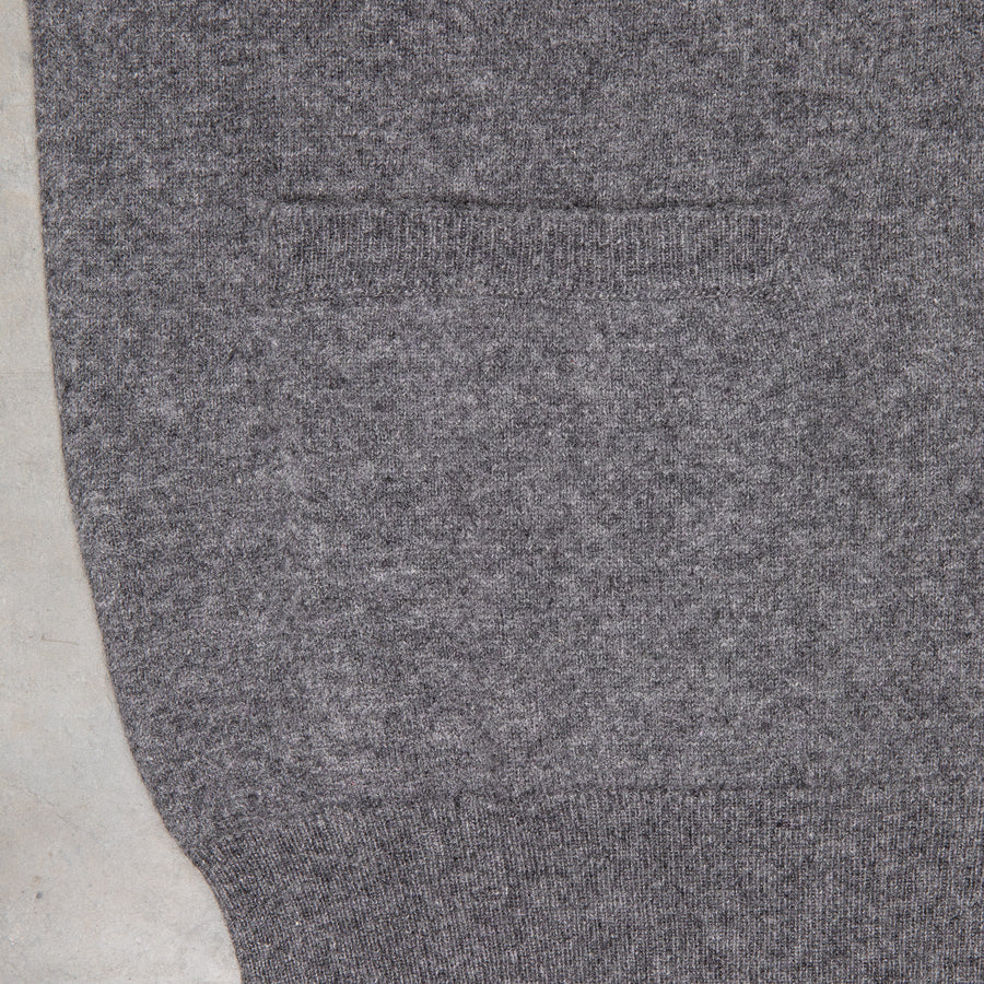 Drumohr Cashmere Gillet con Bottoni Grigio Scuro