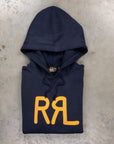 RRL PO Hood Pullover Faded Navy