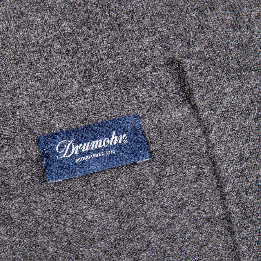 Drumohr Cashmere Gillet con Bottoni Grigio Scuro