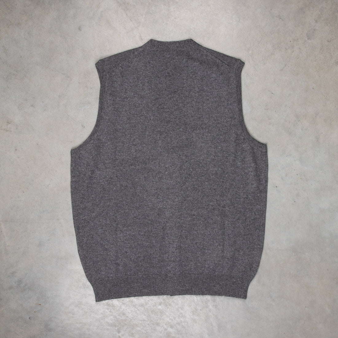 Drumohr Cashmere Gillet con Bottoni Grigio Scuro