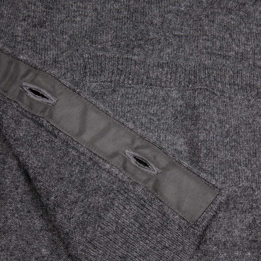 Drumohr Cashmere Gillet con Bottoni Grigio Scuro