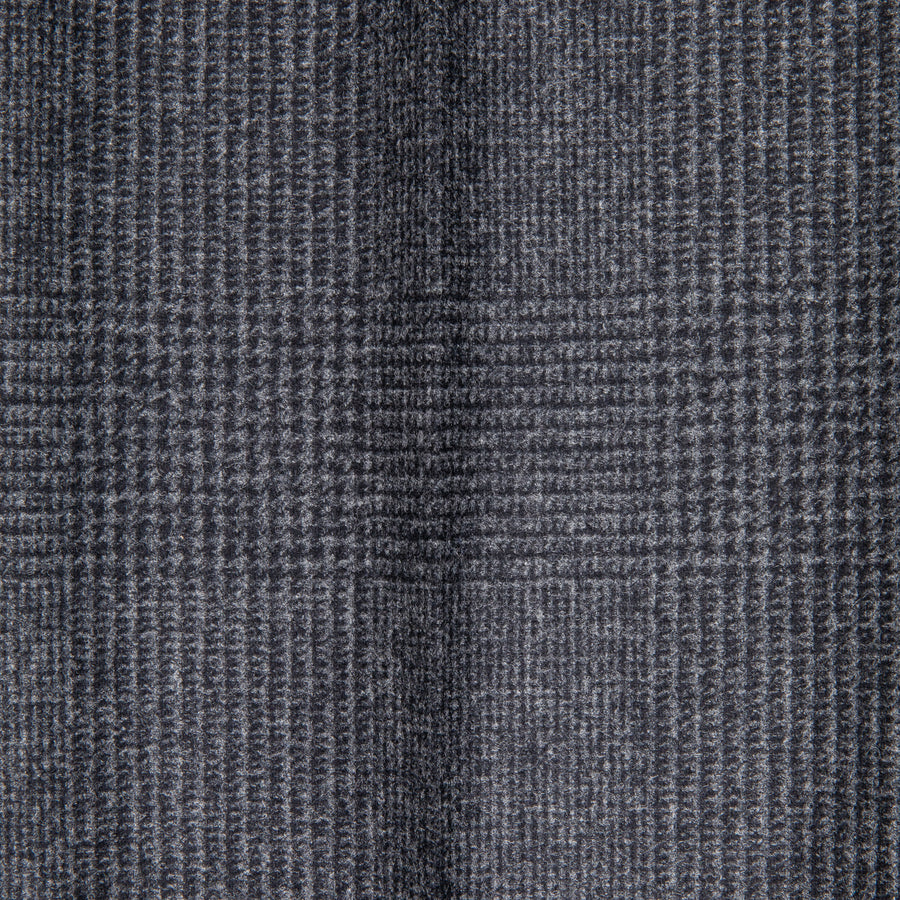 Rota Pantaloni High Rise Regular Fit Flannel Prince Of Wales Grigio Scuro