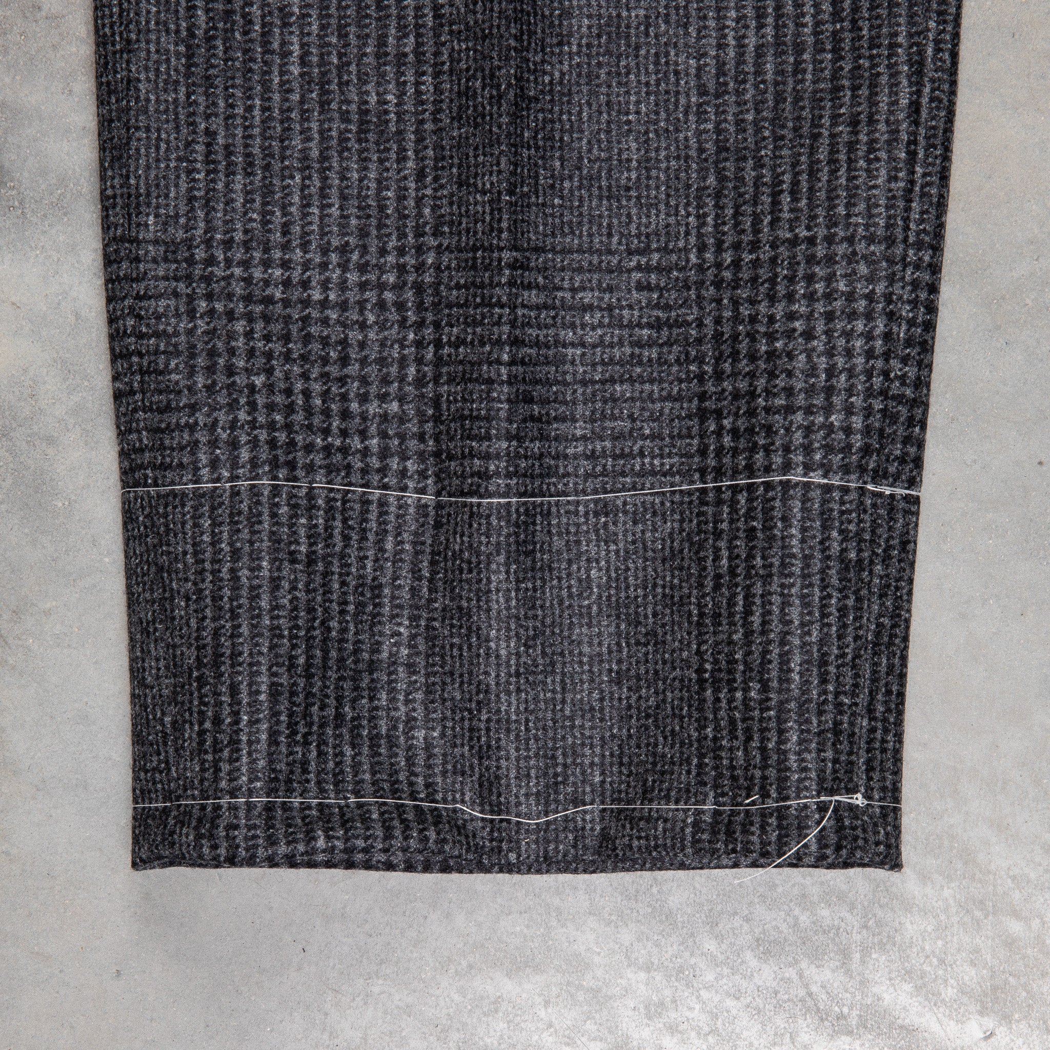 Rota Pantaloni High Rise Regular Fit Flannel Prince Of Wales Grigio Scuro