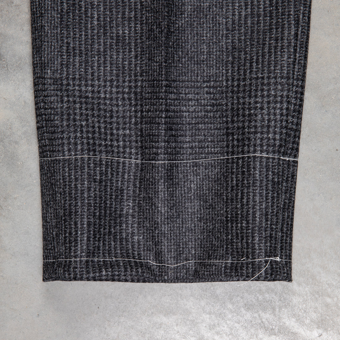 Rota Pantaloni High Rise Regular Fit Flannel Prince Of Wales Grigio Scuro