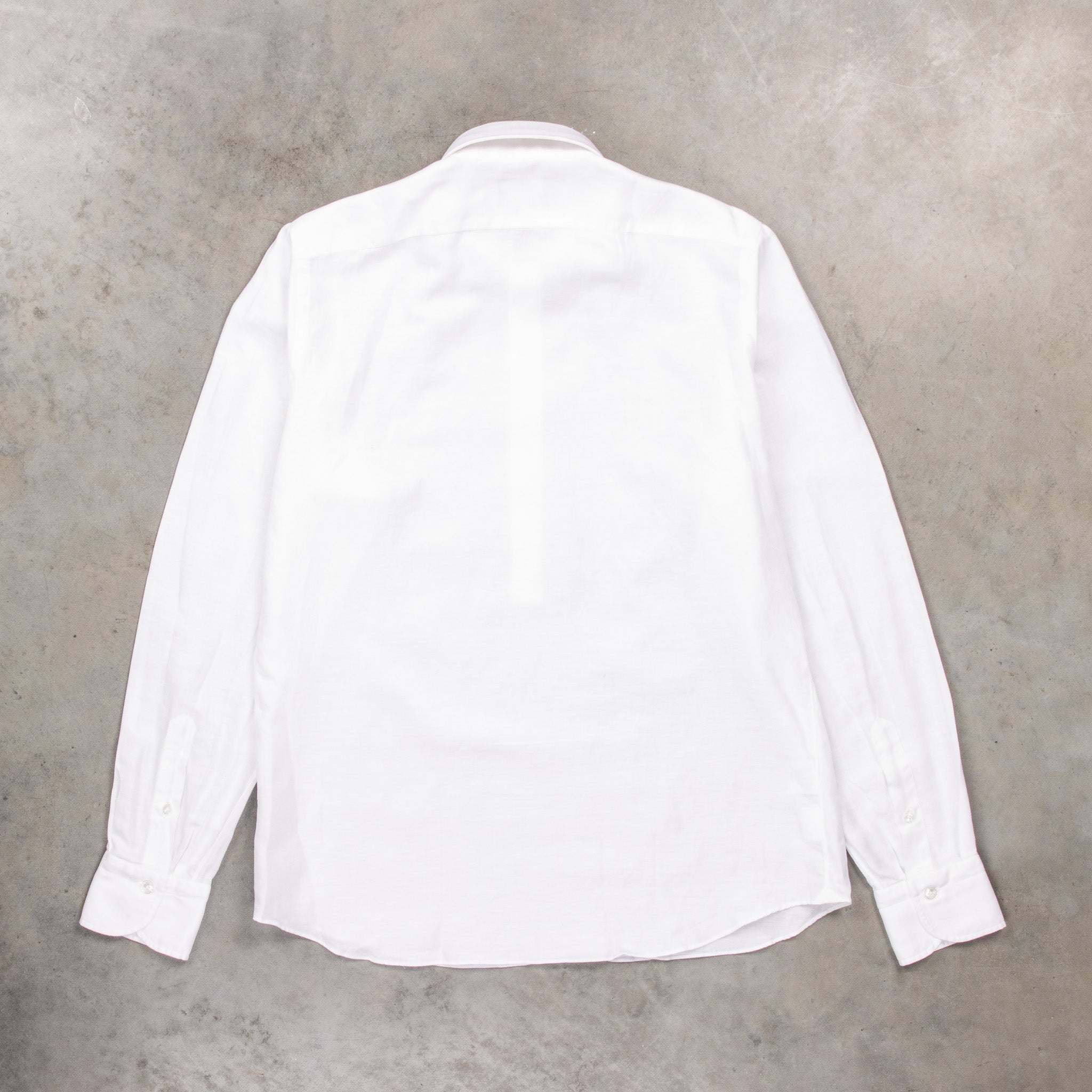 Finamore Porto Popover Zante Collar Carlo Riva Summer Twill White