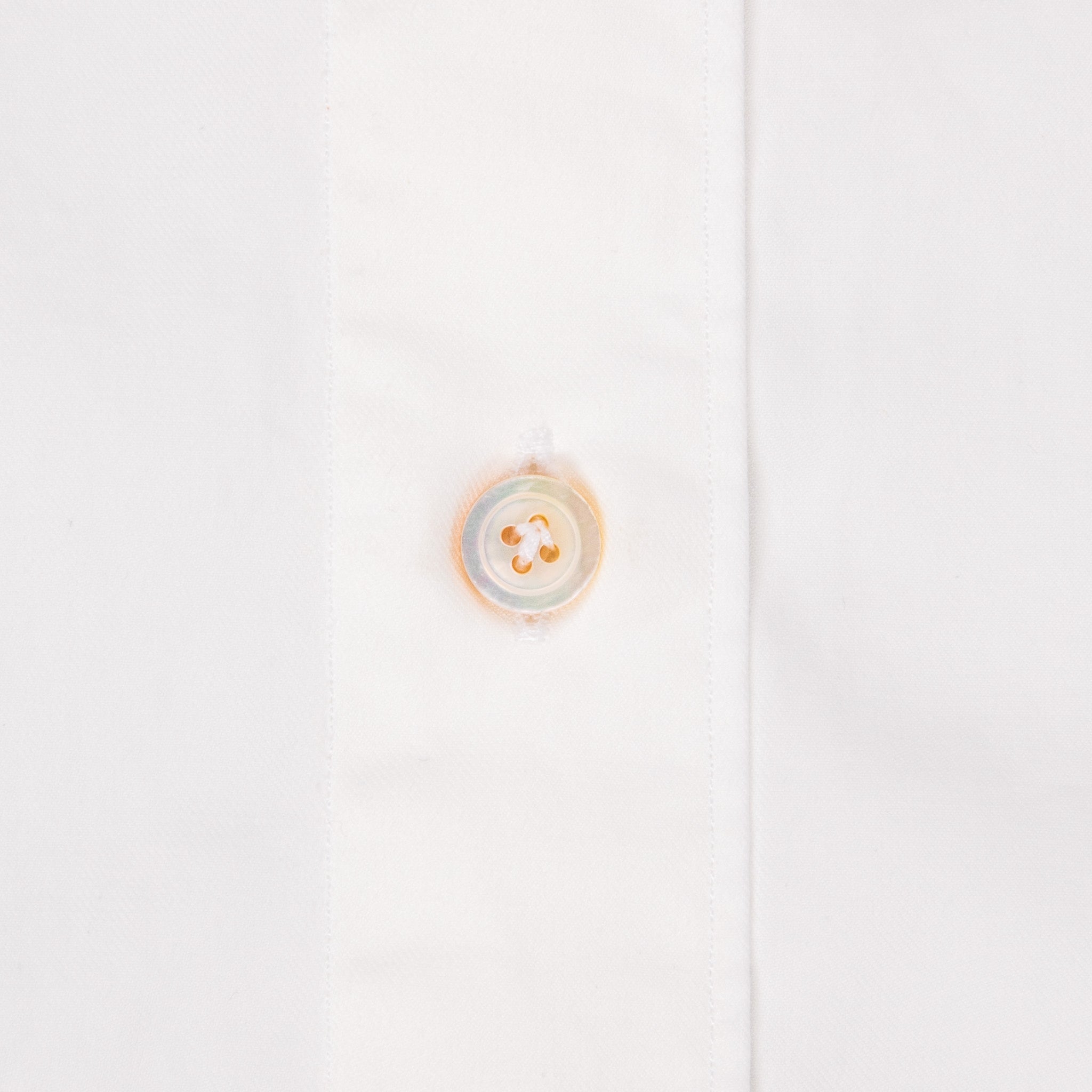 Finamore Gaeta Fit Collo Luigi Double Twist Gabardine Ivory