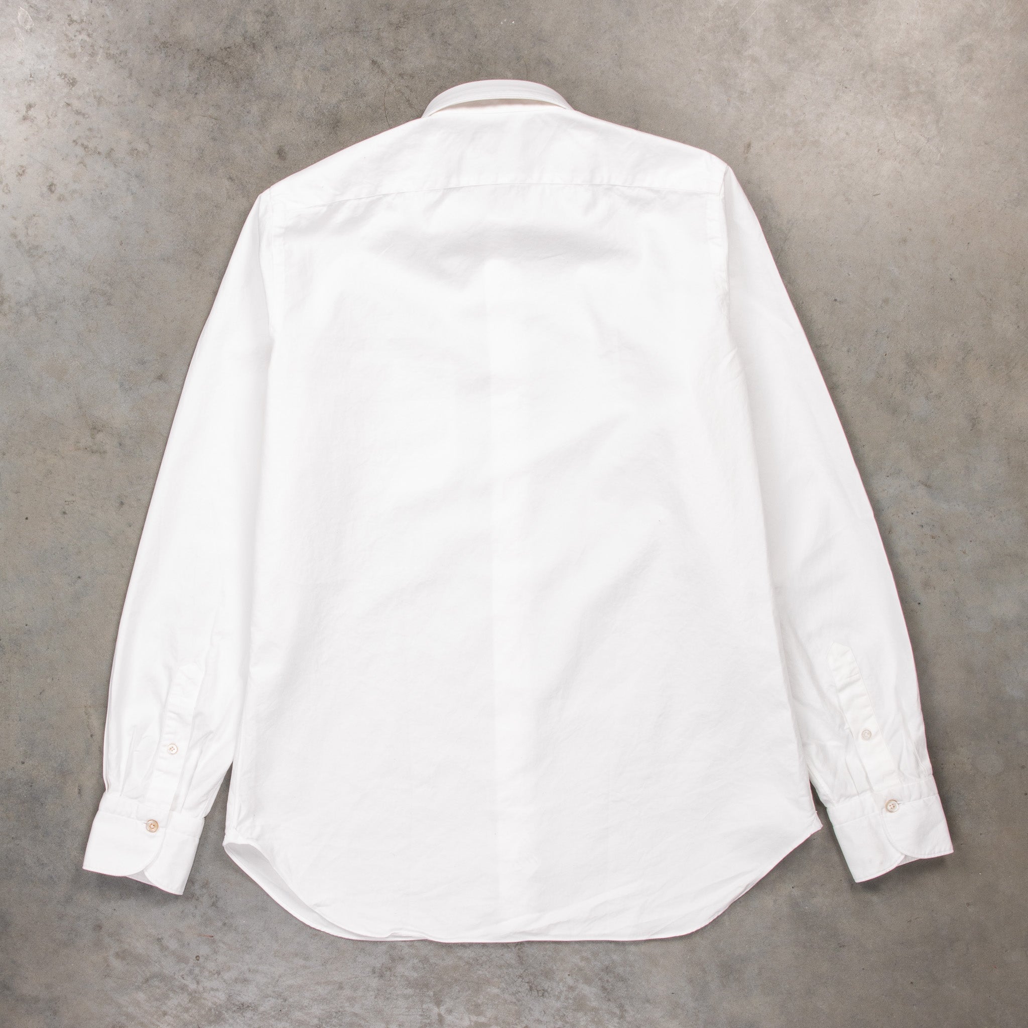 Finamore Gaeta Fit Collo Luigi Double Twist Gabardine Ivory