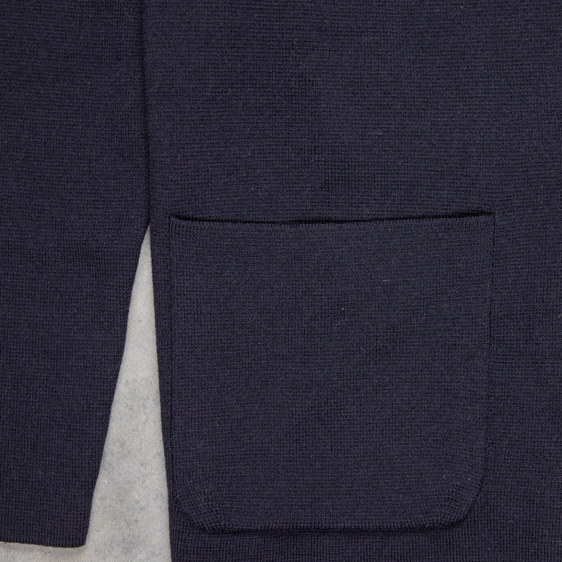 Drumohr Knitted Jacket Merino Wool Navy Blu