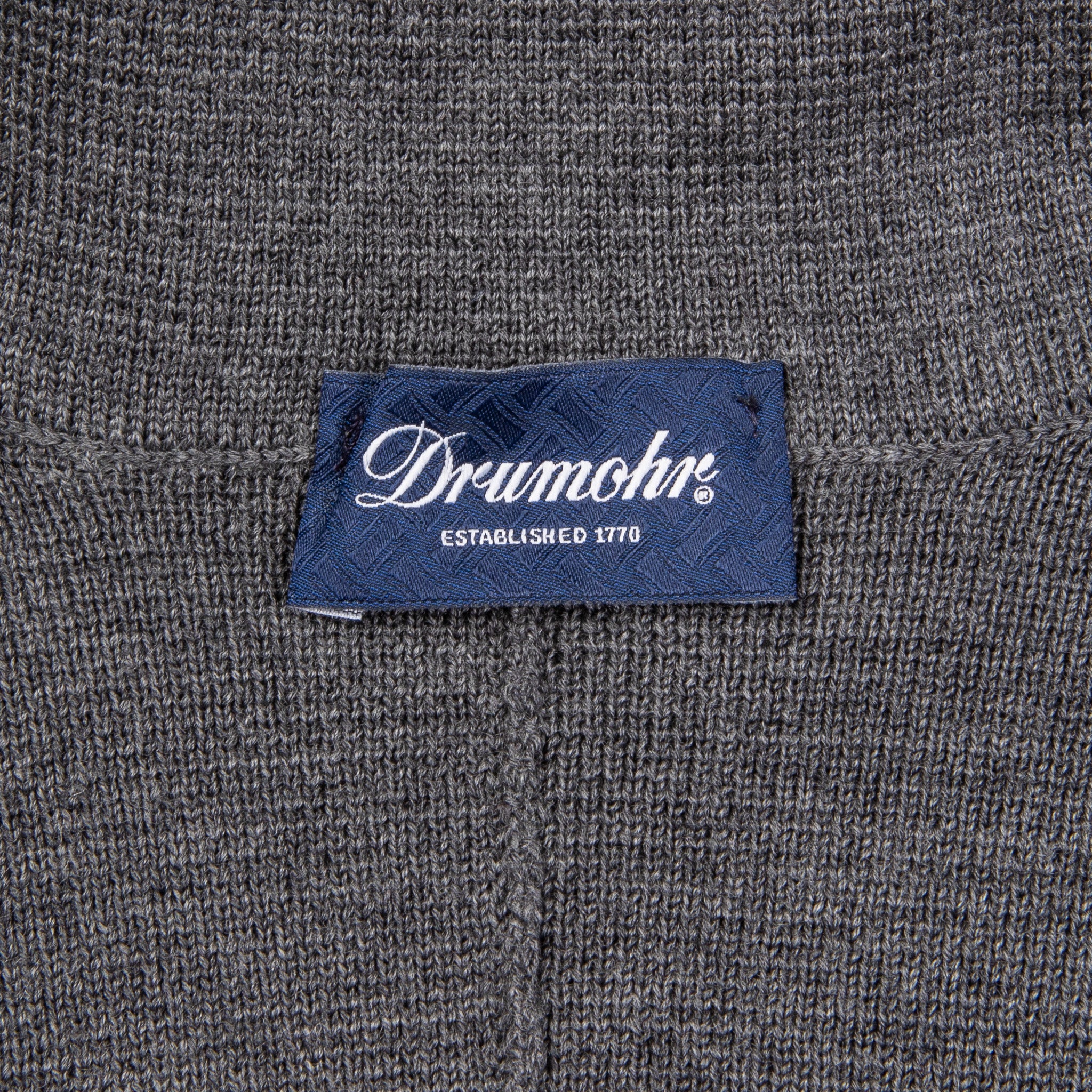 Drumohr Knitted Jacket Merino Wool Dark Grey