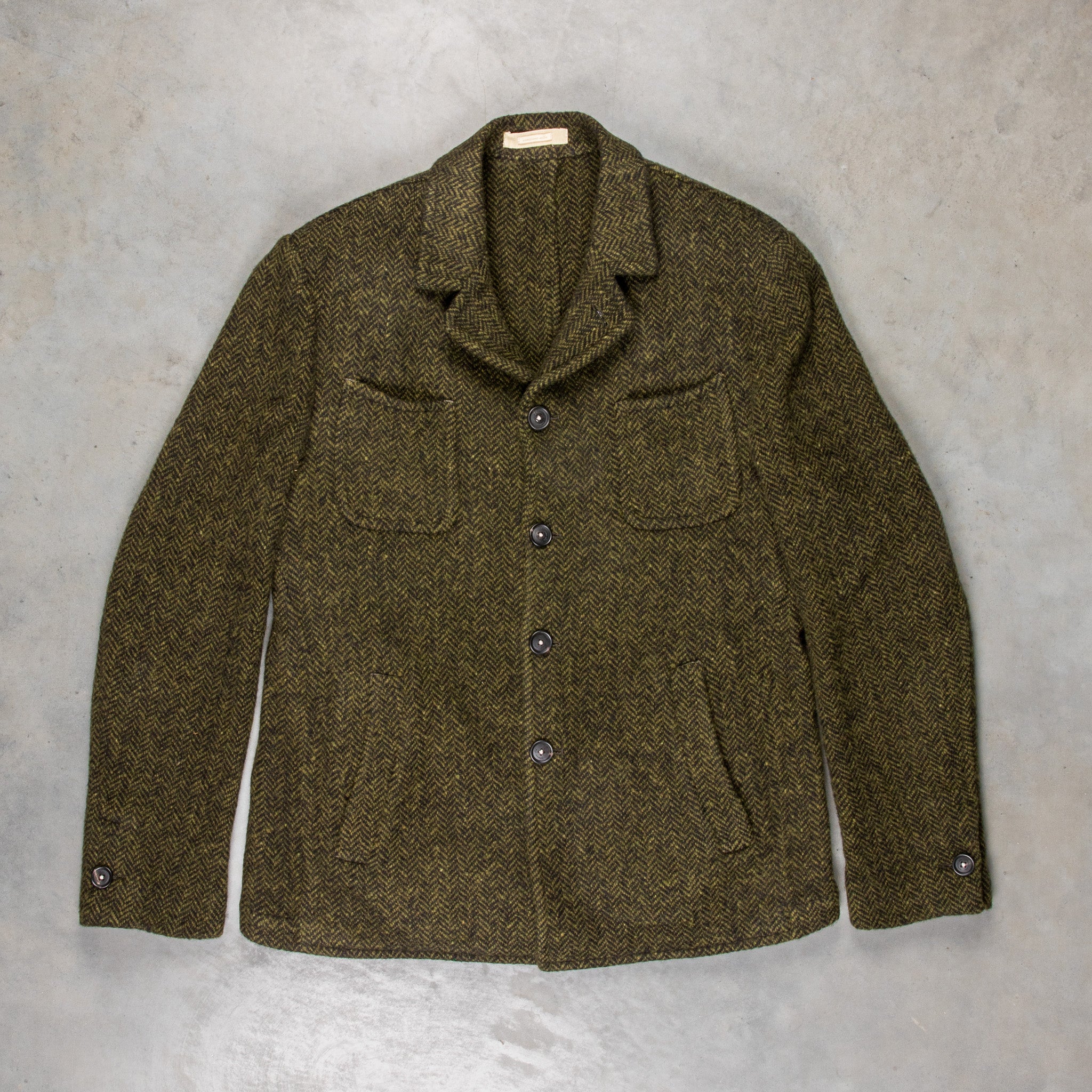 Massimo Alba Solex Wool Jacket Herringbone Olio
