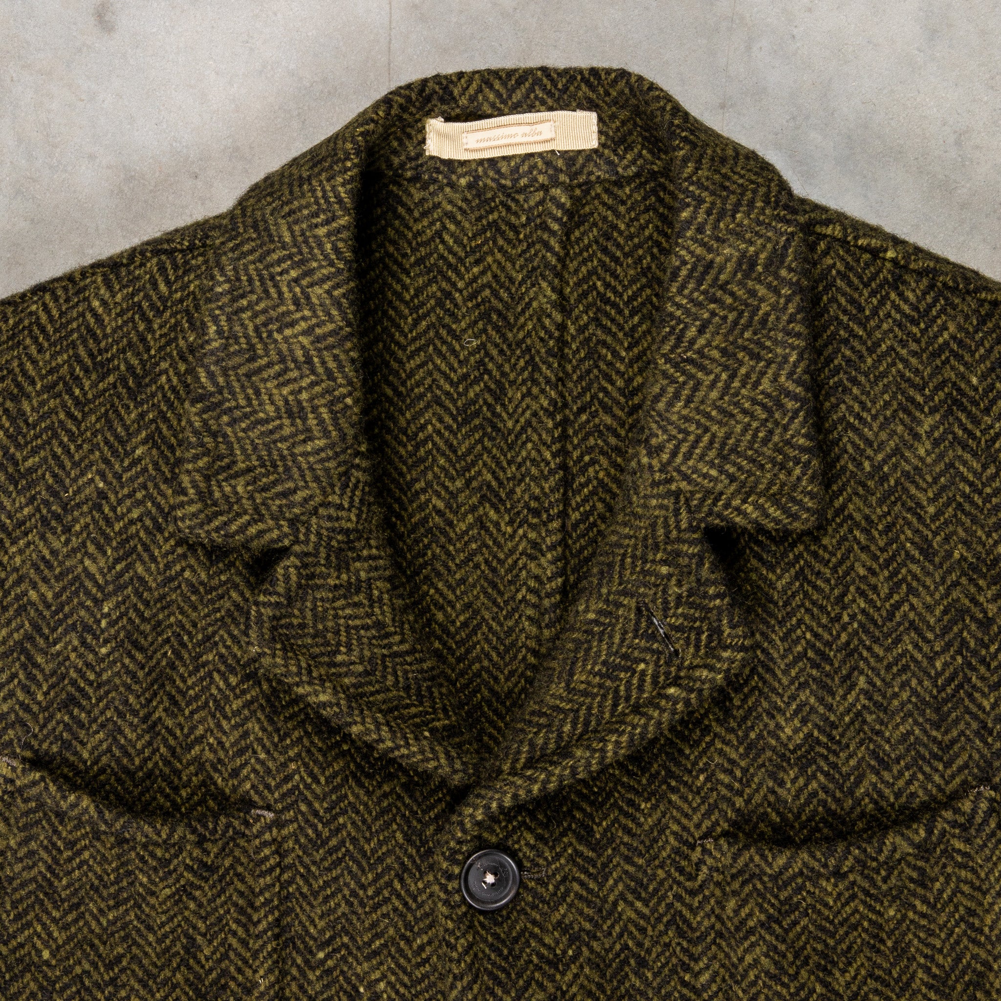 Massimo Alba Solex Wool Jacket Herringbone Olio