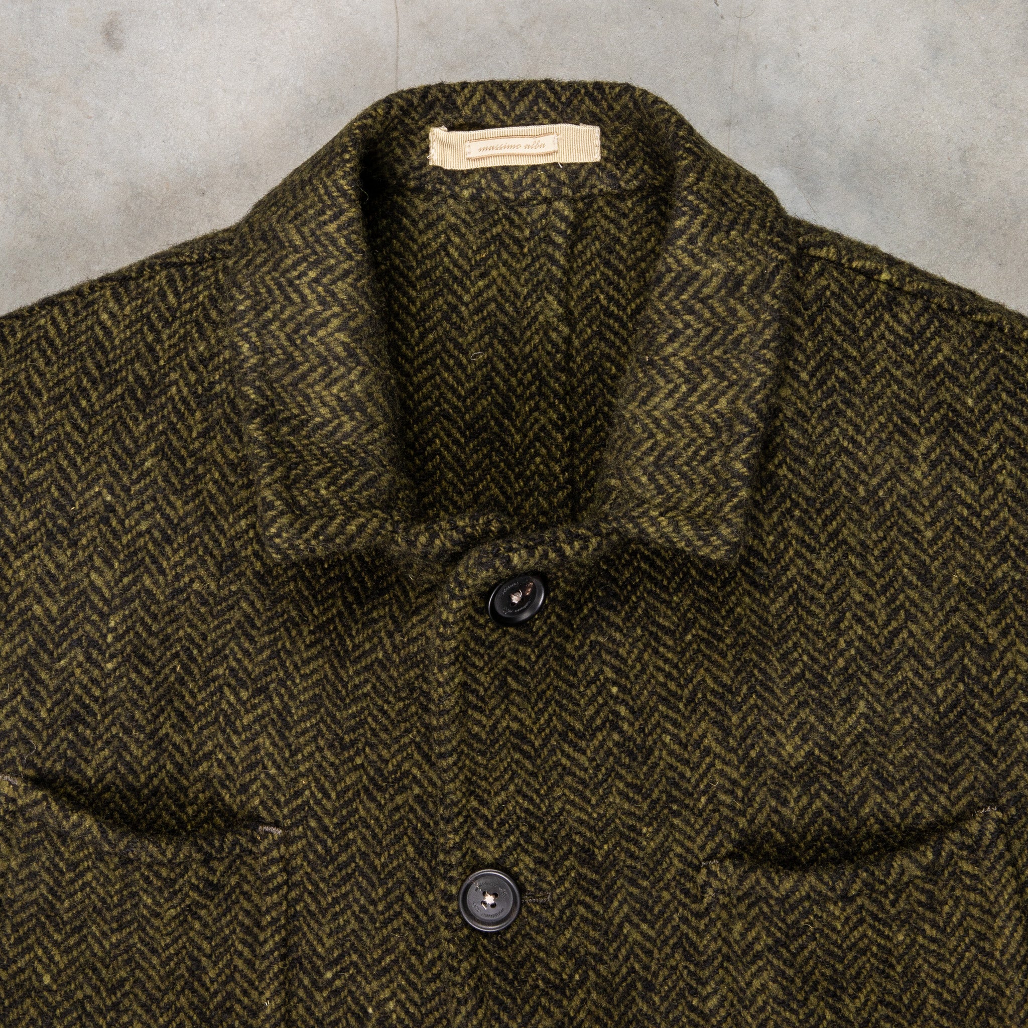 Massimo Alba Solex Wool Jacket Herringbone Olio