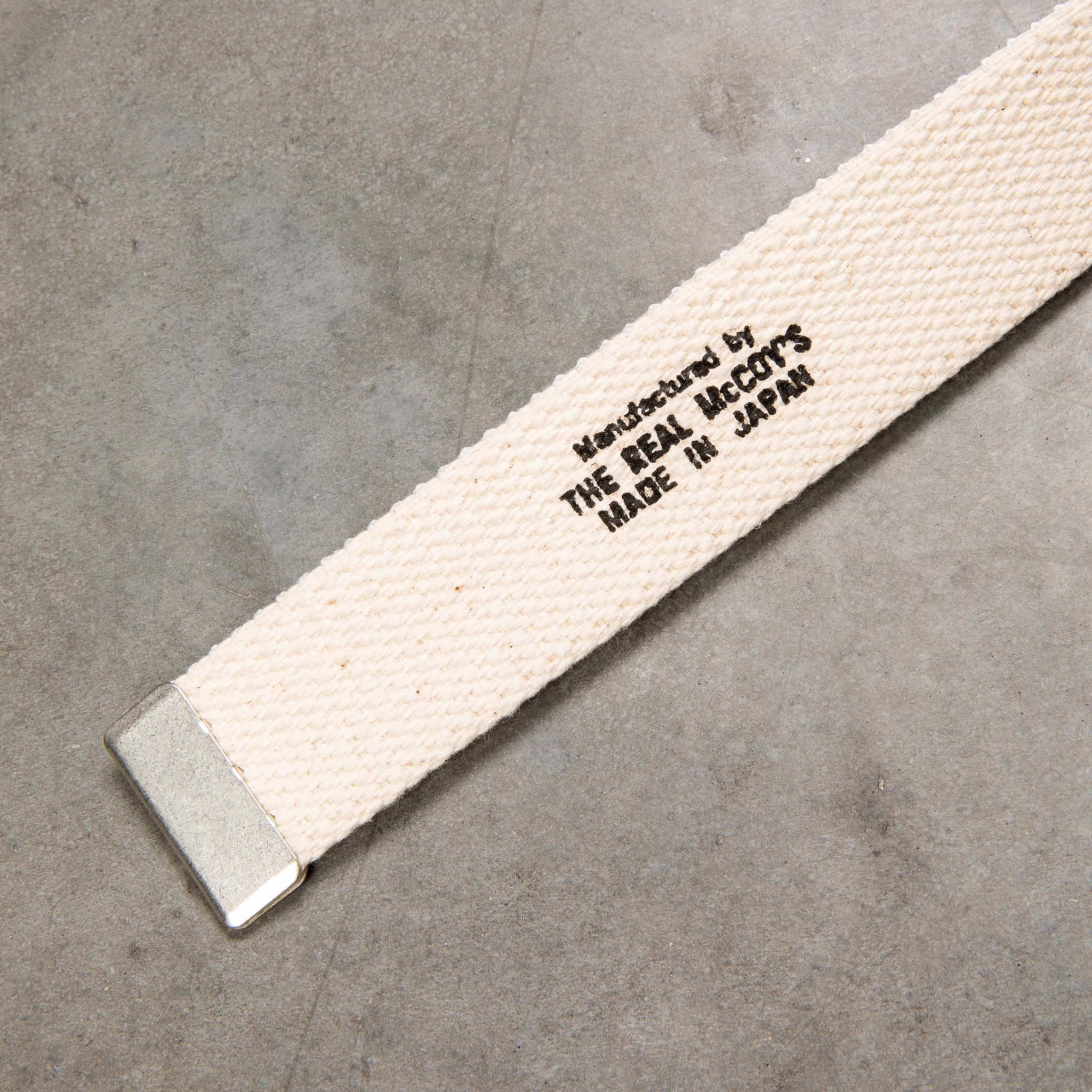 The Real McCoy&#39;s White Trouser Uniform Belt