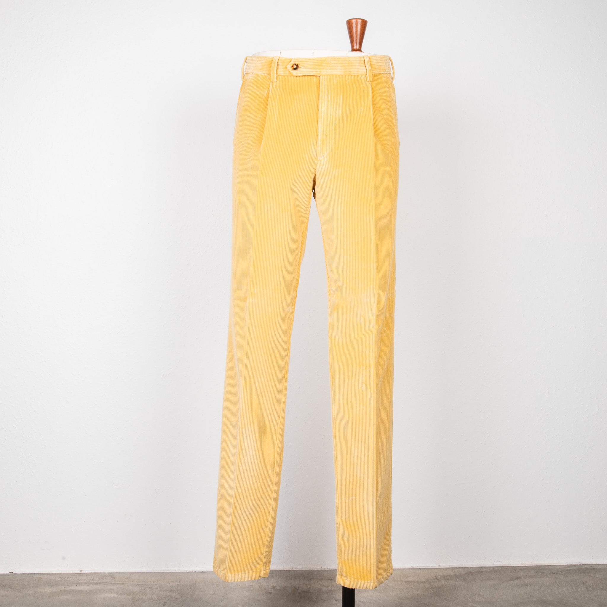 Rota Pantaloni High Rise Regular Fit 8-Wale Corduroy Giallo Toscano