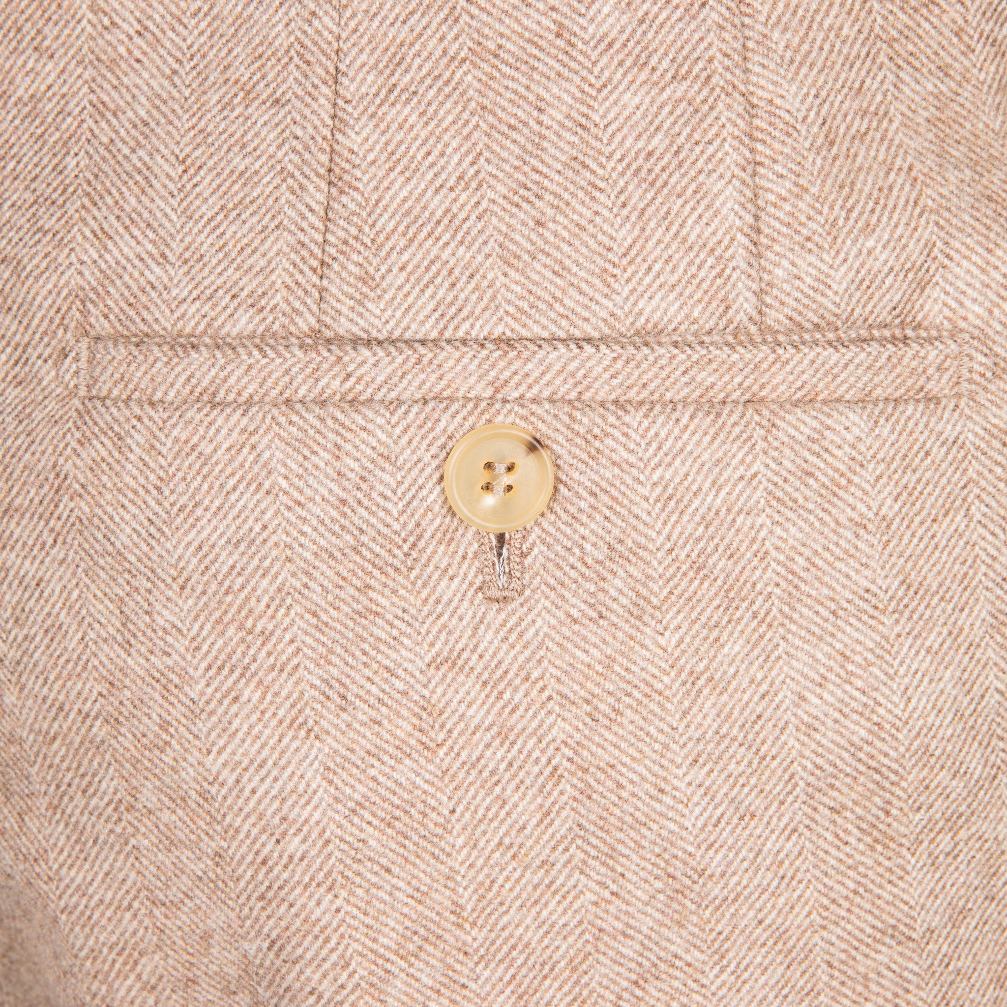 Rota Pantaloni High Rise Regular Fit Flannel Herringbone Beige Chiaro
