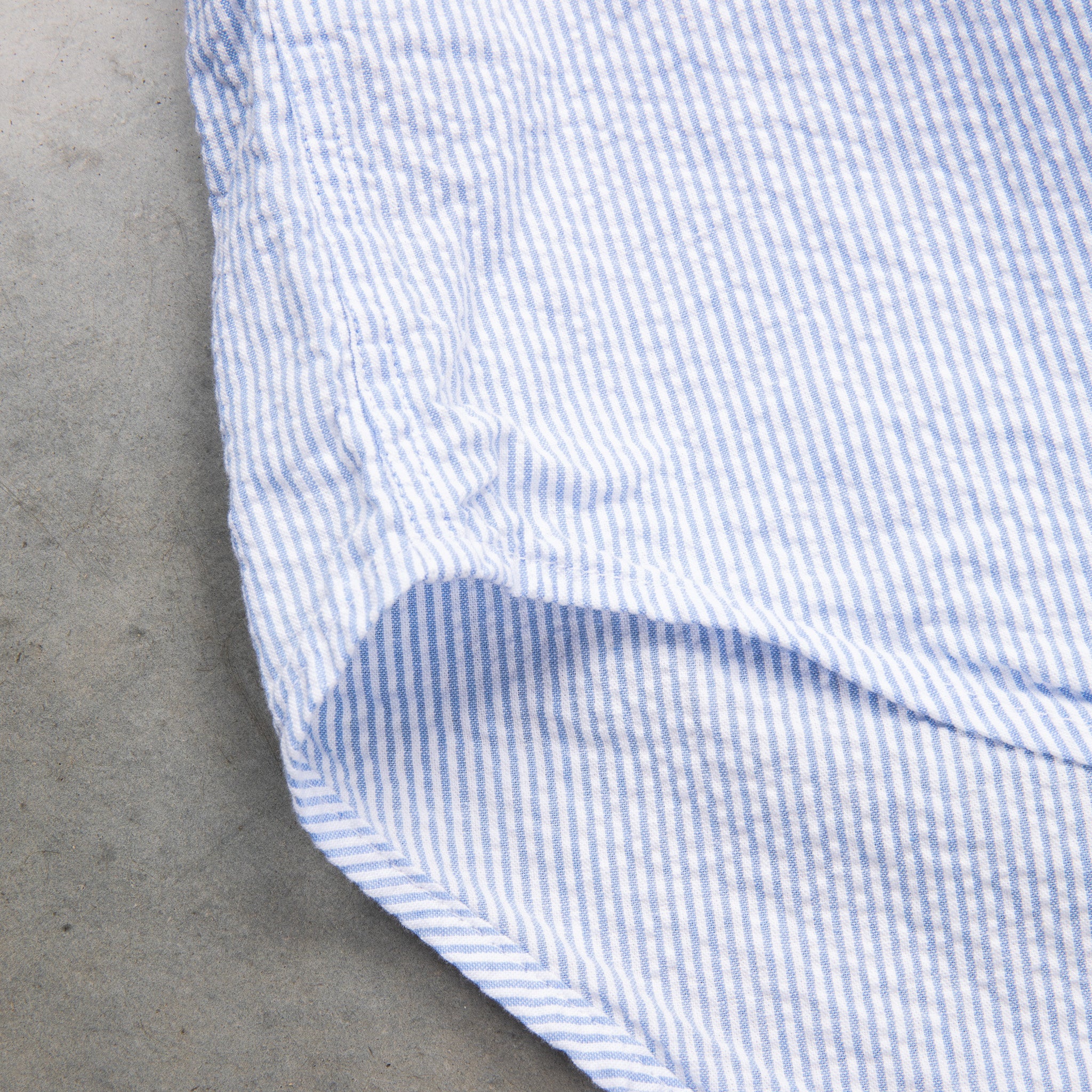 Gitman Vintage x Frans Boone Japanese Woven Stripe Seersucker Light Blue