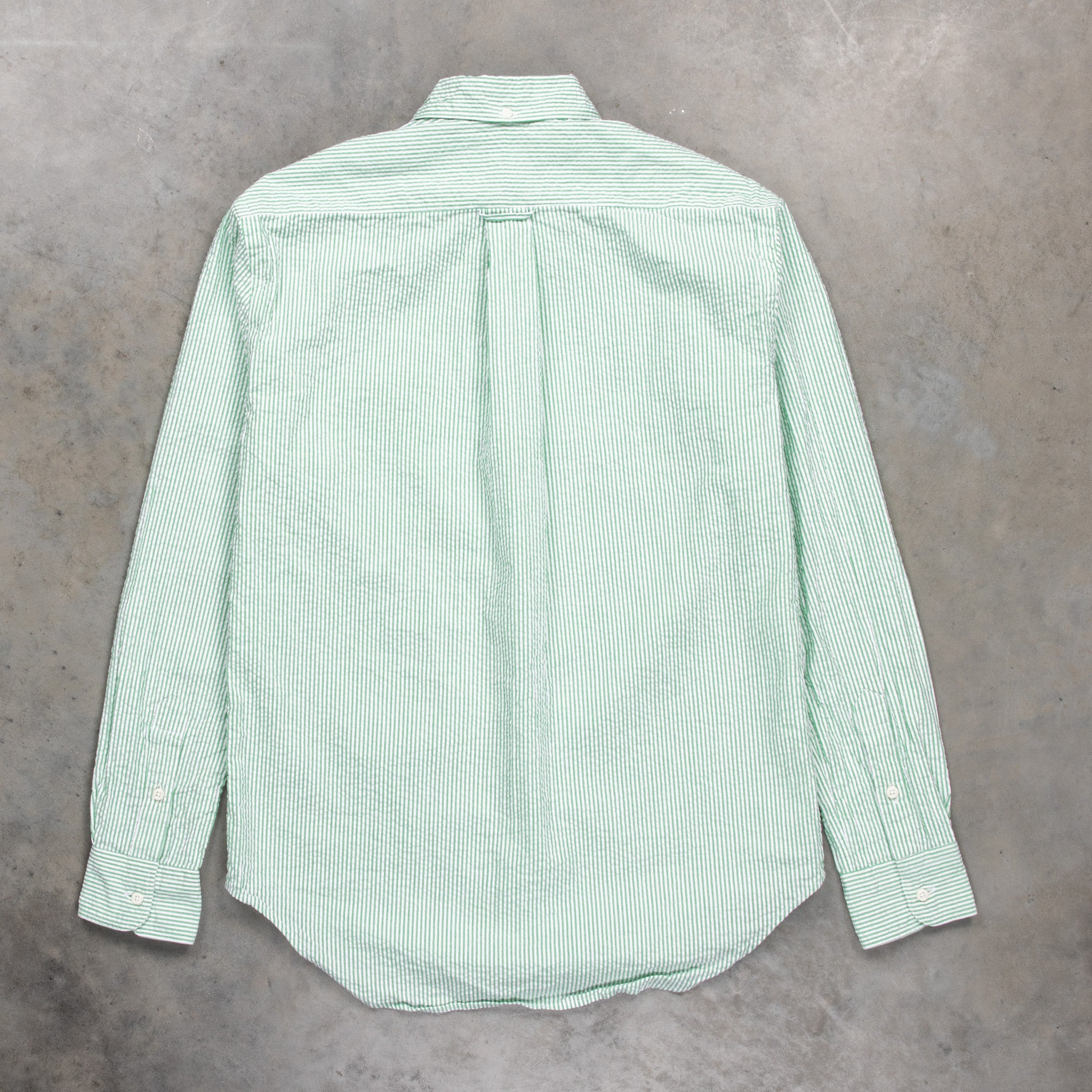 Gitman Vintage Shirt Seersucker Stripe Green