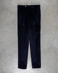 Rota Pantaloni High Rise Regular Fit 8-Wale Corduroy Blu Notte