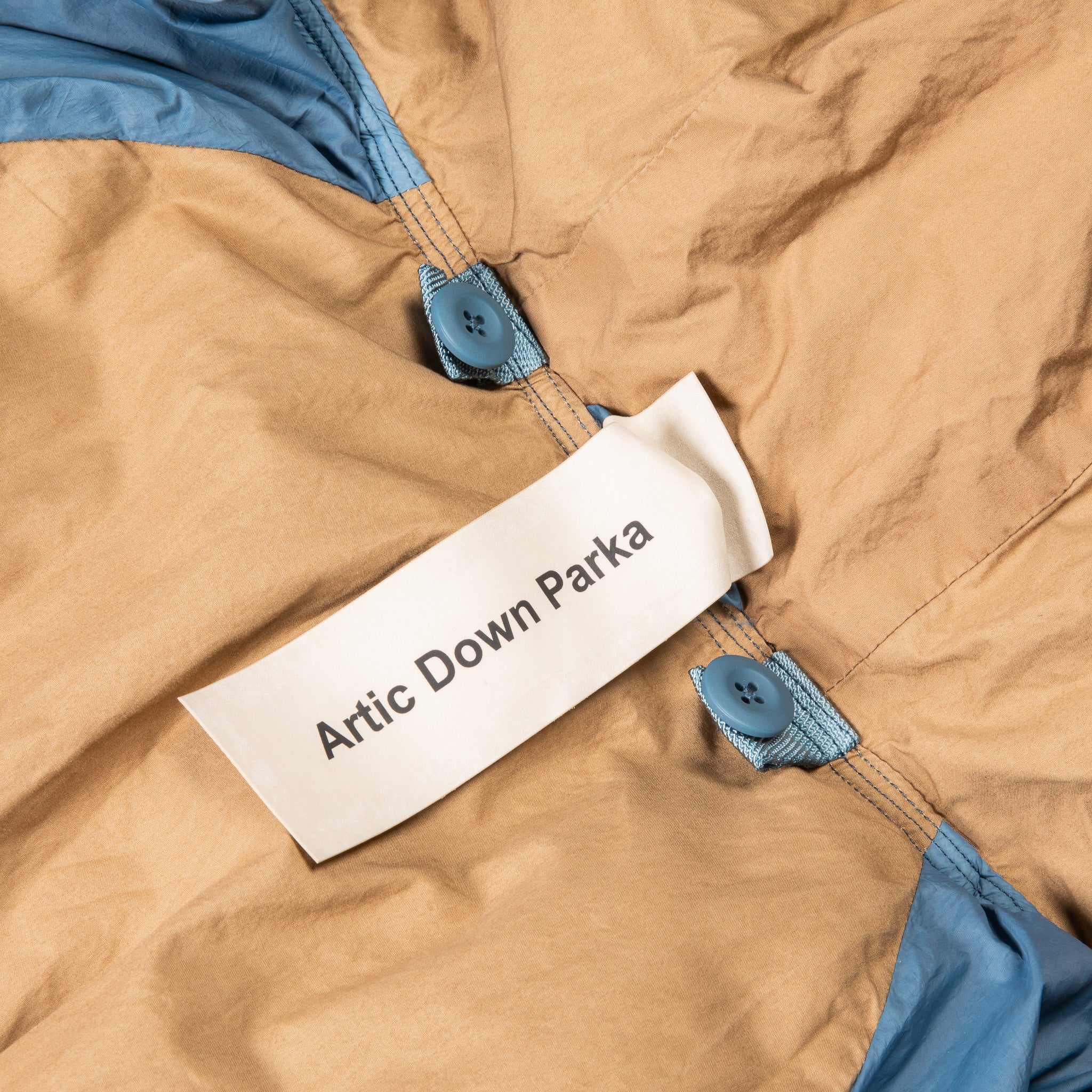 Ten C Artic Down Parka Blu Petrolio