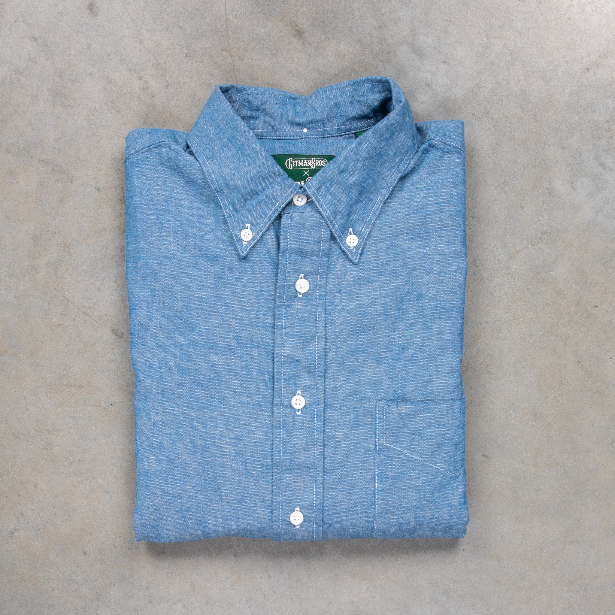 Gitman Vintage x Frans Boone Japanese Chambray Blue