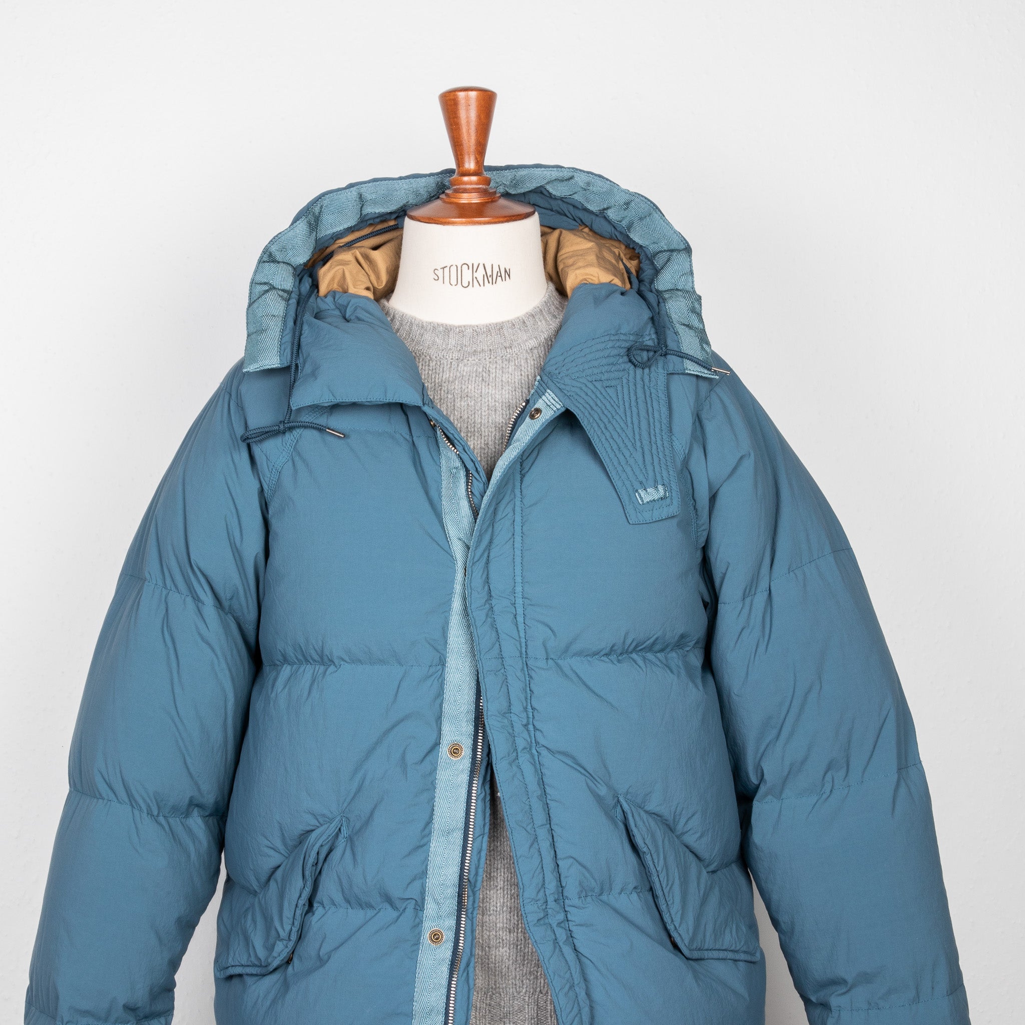 Ten C Artic Down Parka Blu Petrolio