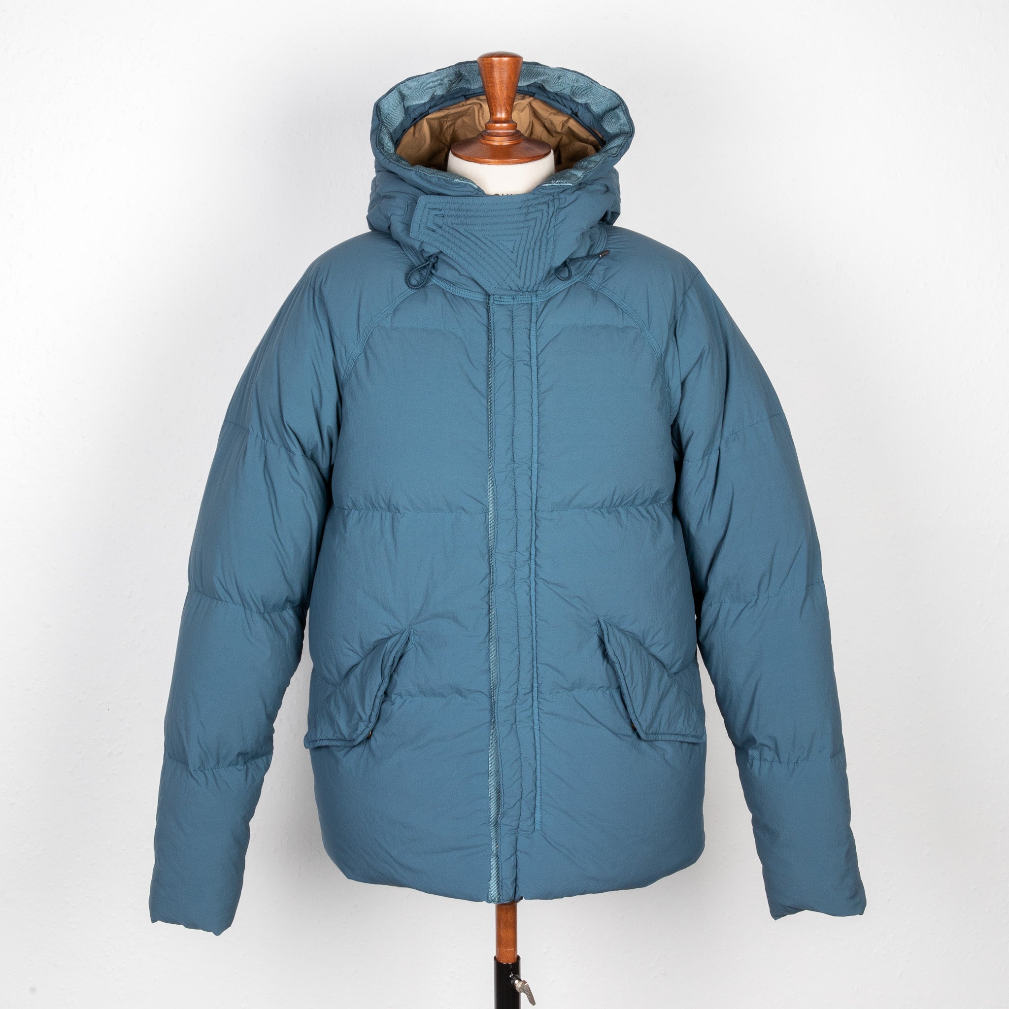 Ten C Artic Down Parka Blu Petrolio