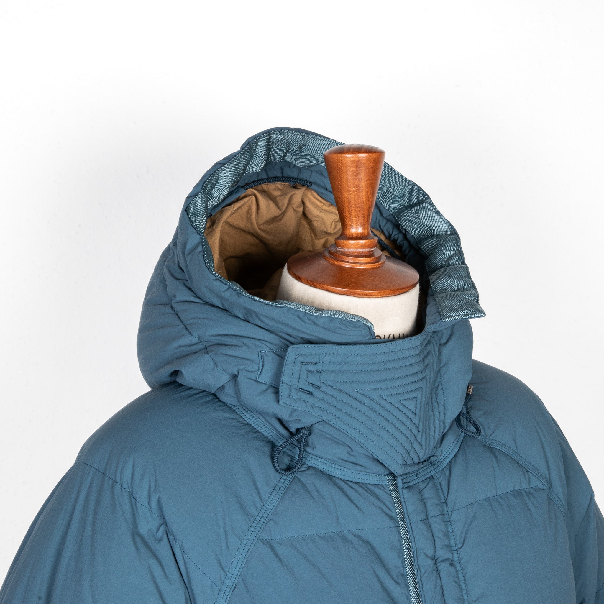 Ten C Artic Down Parka Blu Petrolio