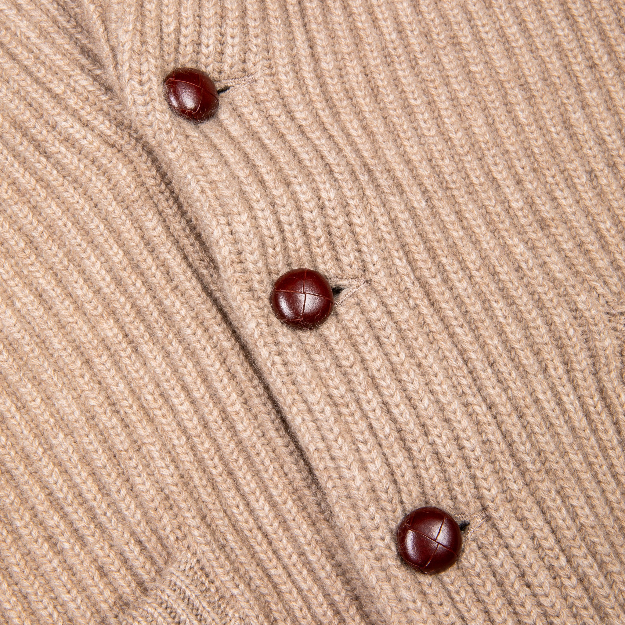 William Lockie Windsor Cashmere Shawl Cardigan Dark Natural