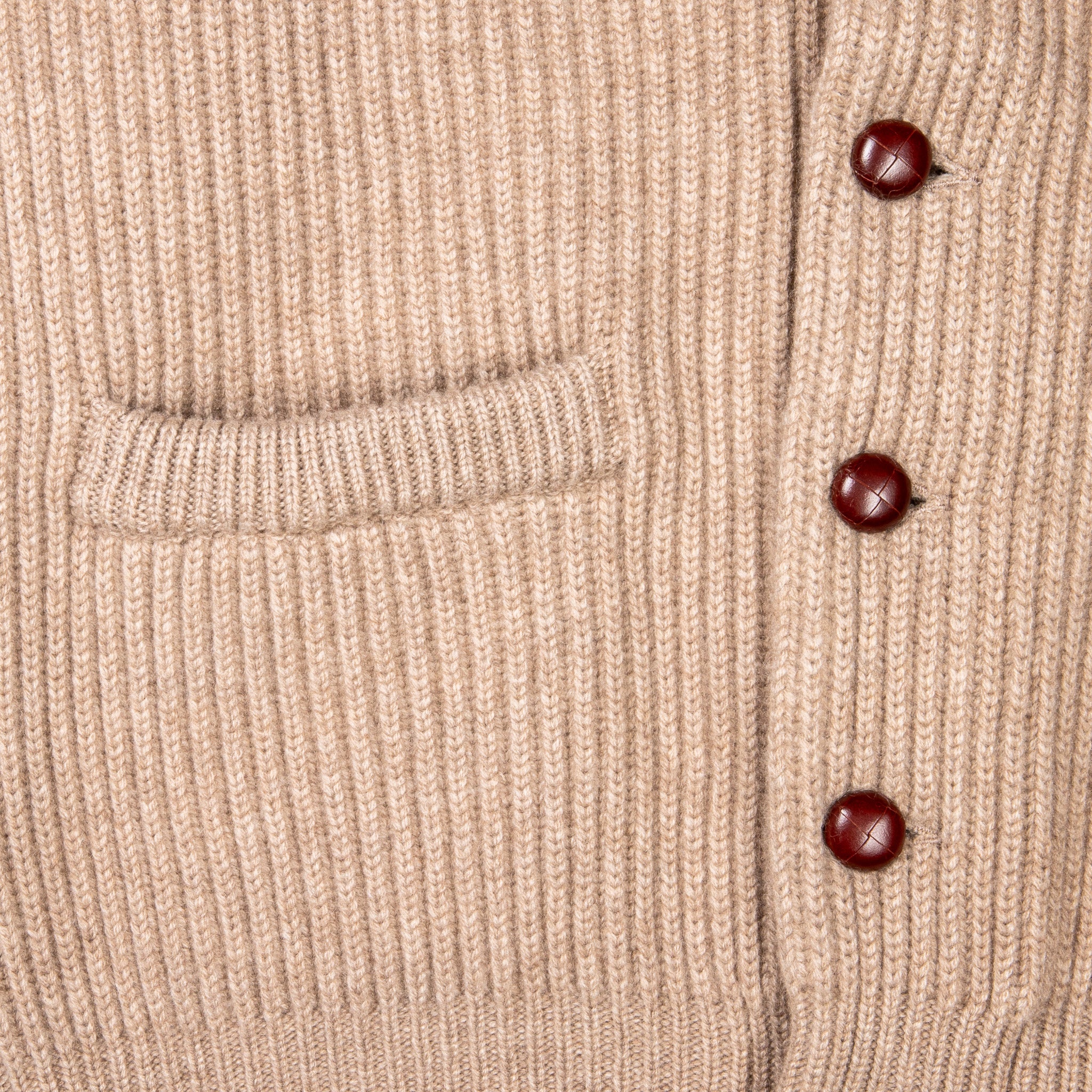 William Lockie Windsor Cashmere Shawl Cardigan Dark Natural