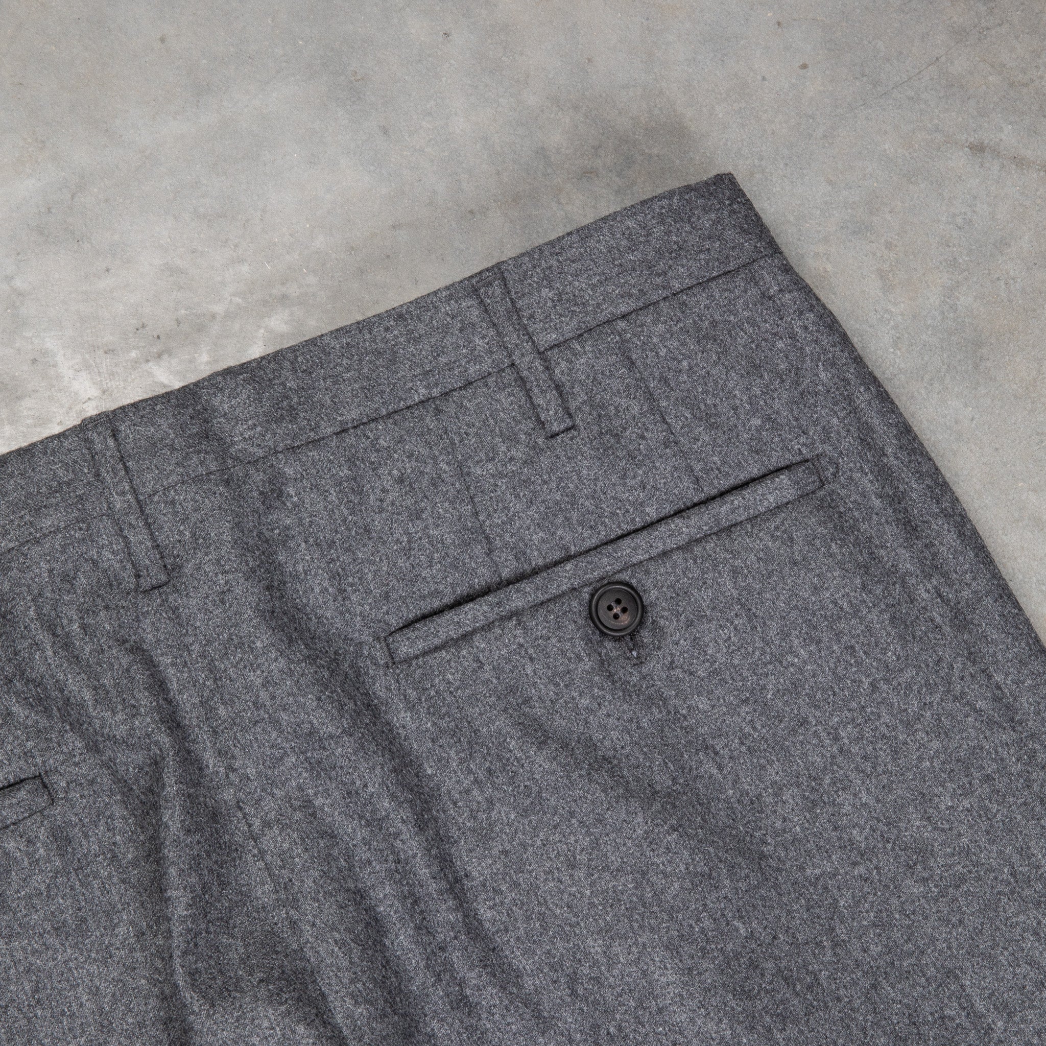 Rota Pantaloni High Rise Regular Fit Lightweight Flannel Grigio Scuro