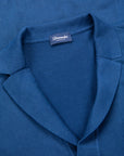 Drumohr Superlight Frosted Cotone Camicia Bowling Oceano