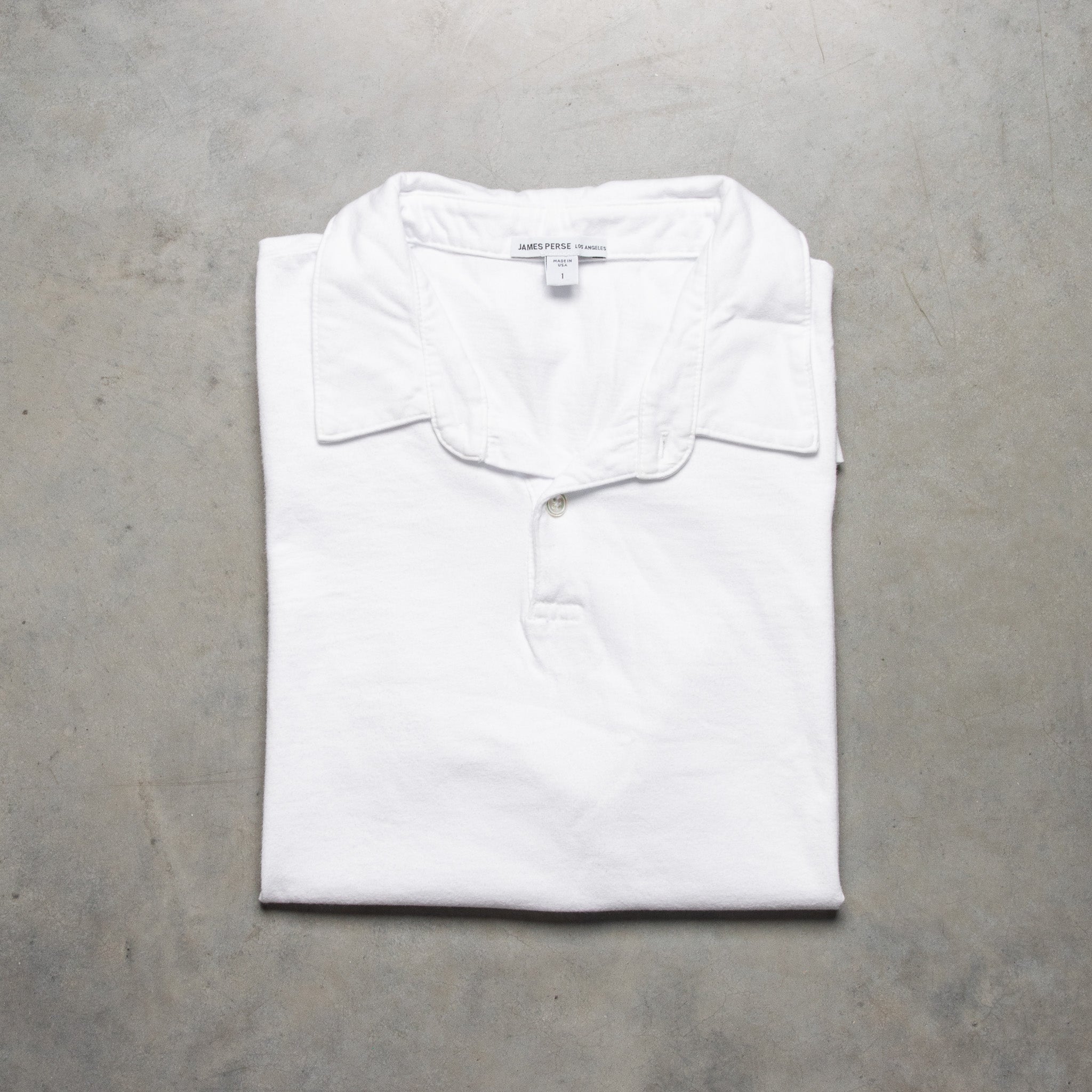 James Perse Revised standard polo White