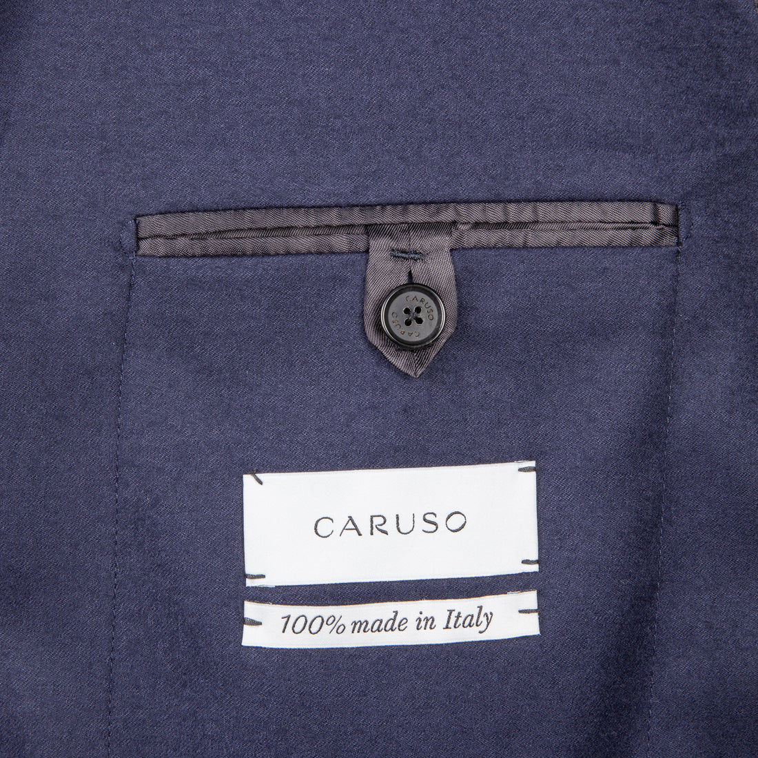 Caruso 180s Wool-Silk Butterfly Jacket Mid Blue