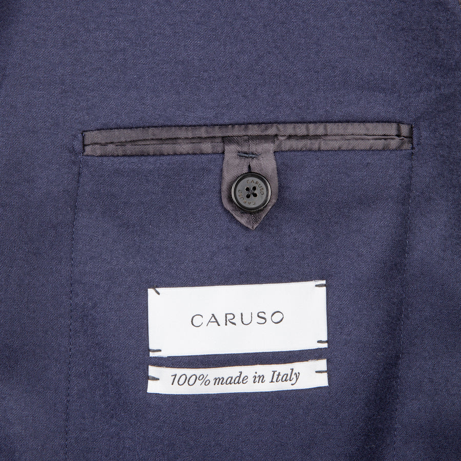 Caruso 180s Wool-Silk Butterfly Jacket Mid Blue
