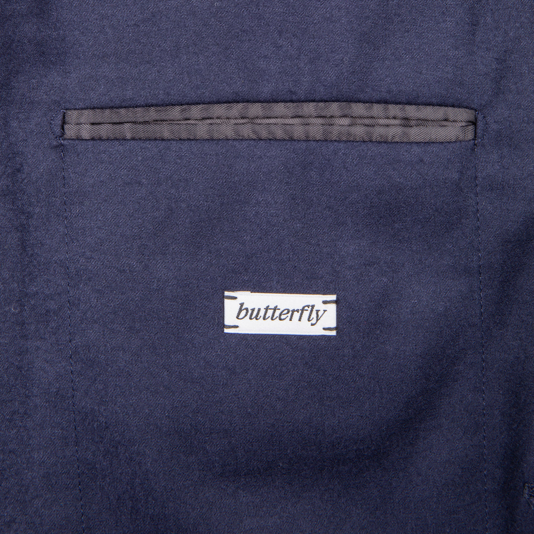 Caruso 180s Wool-Silk Butterfly Jacket Mid Blue