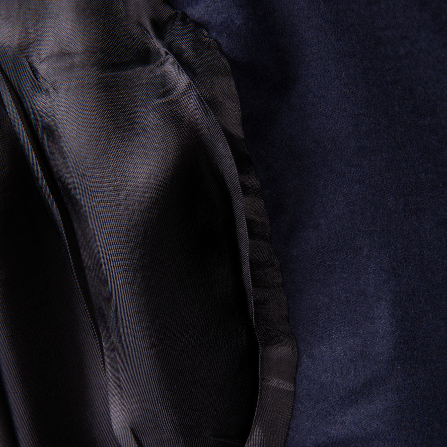 Caruso 180s Wool-Silk Butterfly Jacket Mid Blue