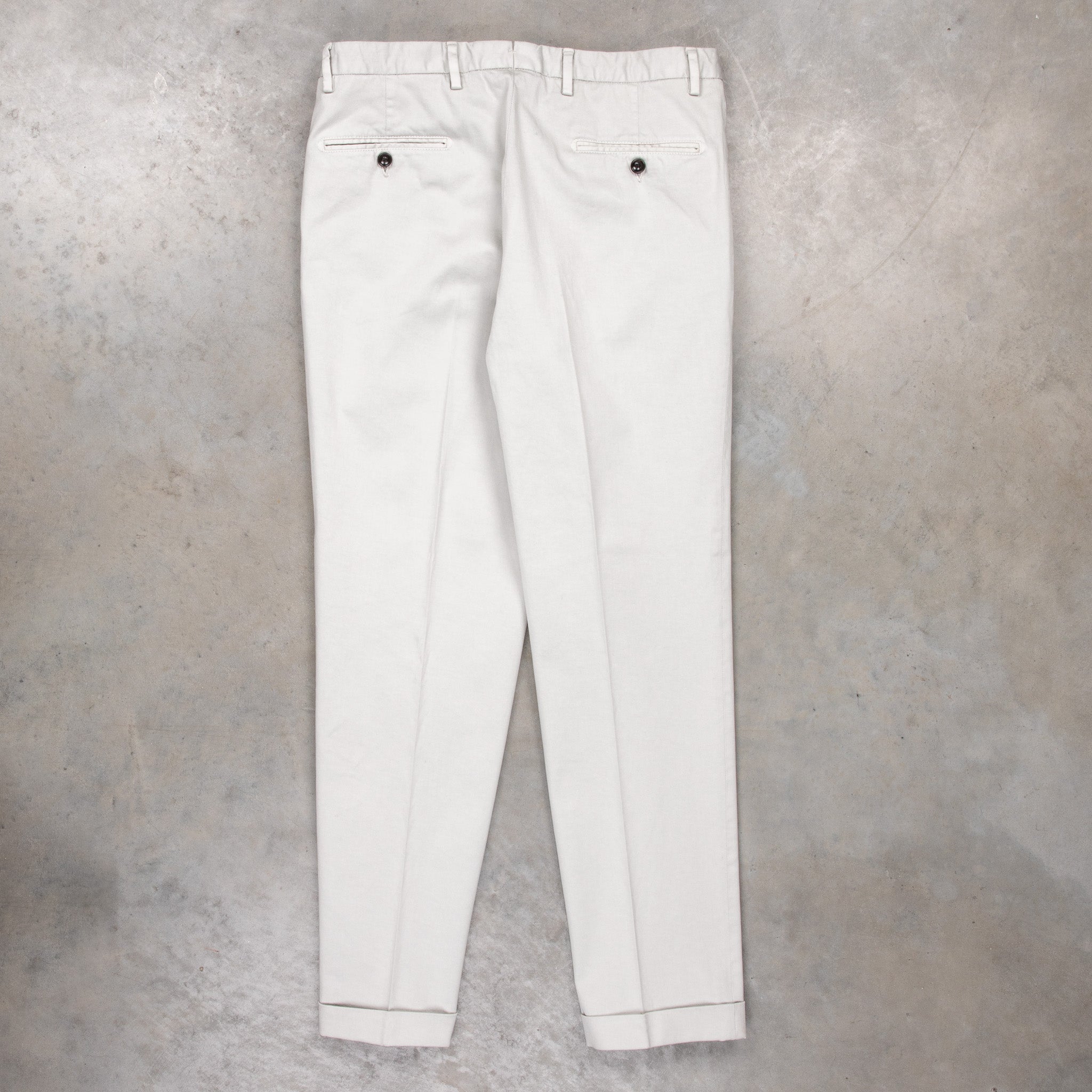 Drumohr Pantaloni Doppia Pence Cottone Grigio Chiaro