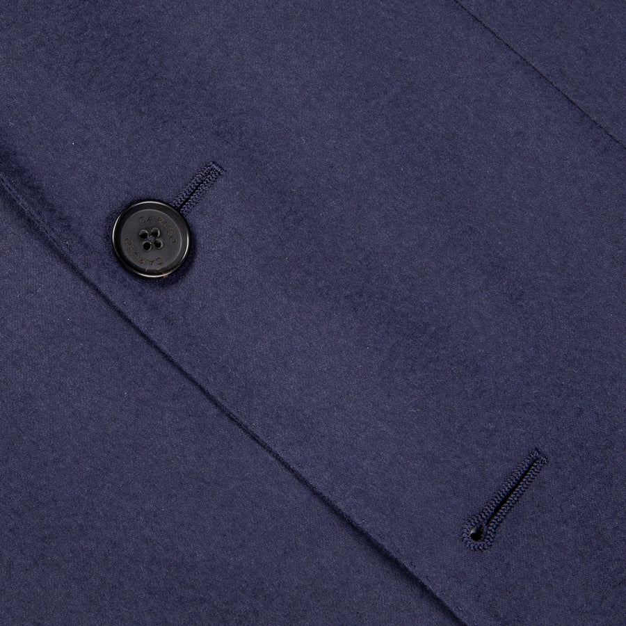 Caruso 180s Wool-Silk Butterfly Jacket Mid Blue