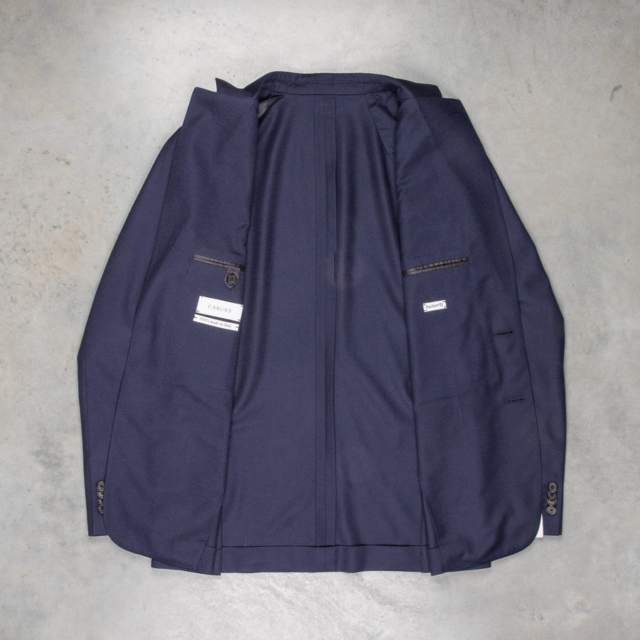 Caruso 180s Wool-Silk Butterfly Jacket Mid Blue