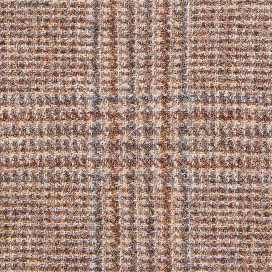 De Petrillo Posillipo Shetland Tweed Jacket Prince Of Wales Beige