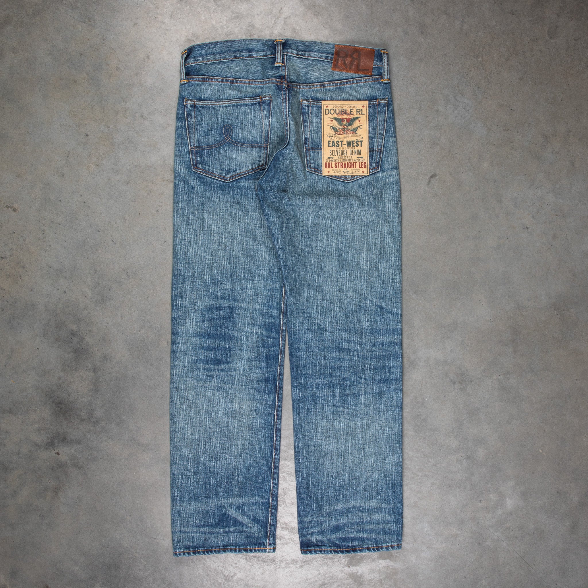 RRL Straight Fit Denim Hillsview Wash