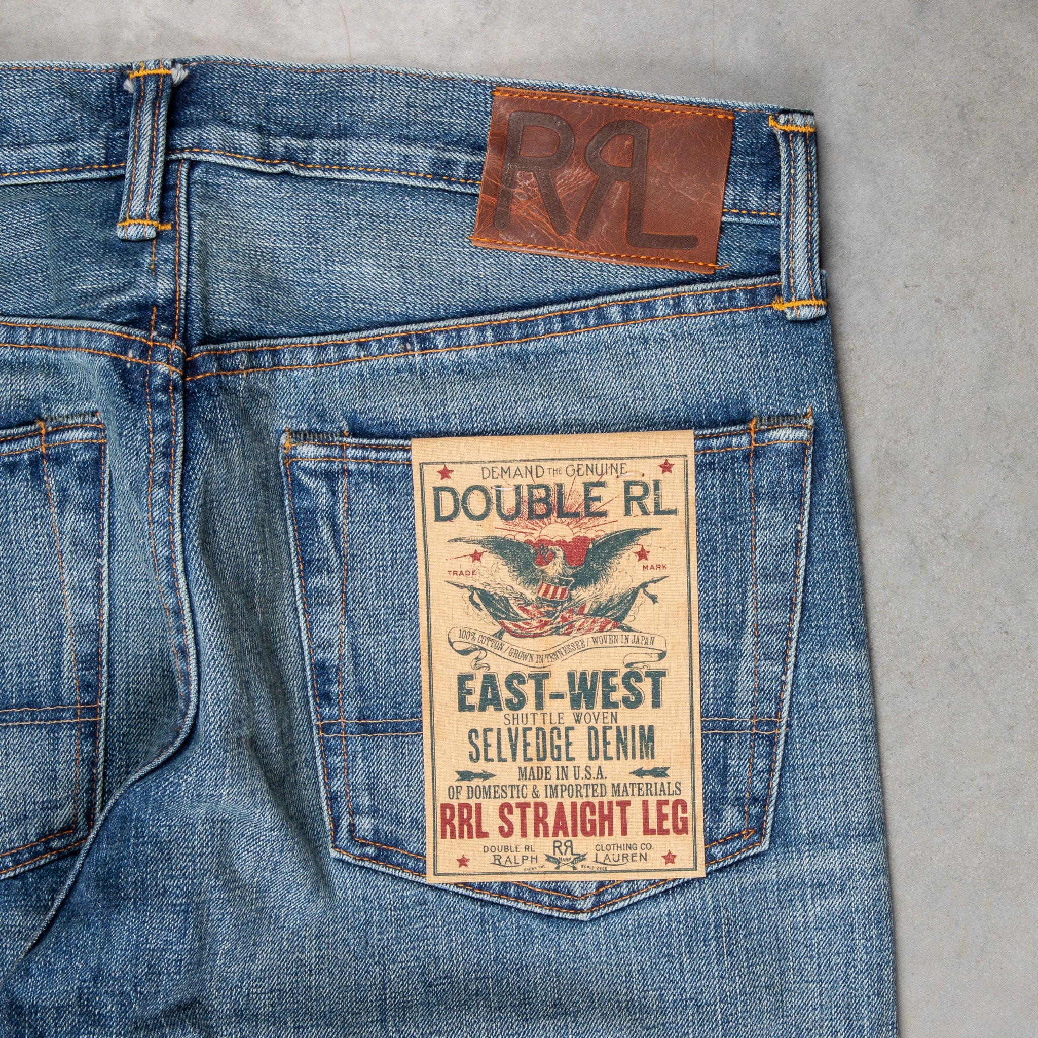 RRL Straight Fit Denim Hillsview Wash