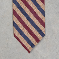 Finamore Anversa Tie Untipped Linen Silk Stripe