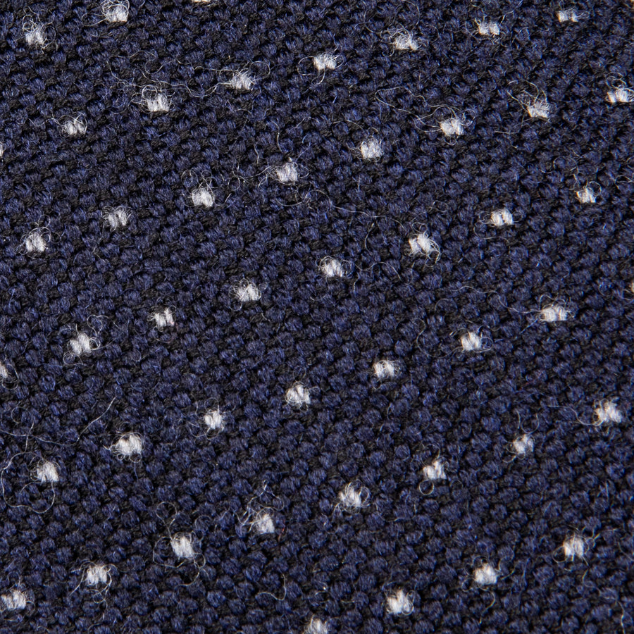 Finamore Anversa Tie Untipped Jacquard Polka Dot Navy